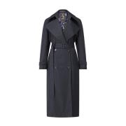 Lange Trenchcoat Persefone Sealup , Black , Dames