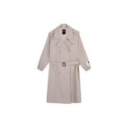 Elegante Trenchcoat met Modern Design Alix The Label , Beige , Dames