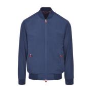 Blauwe Technische Bomberjack Kiton , Blue , Heren