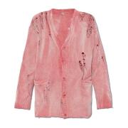 Cardigan met vintage-effect R13 , Pink , Dames