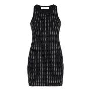 Zwarte Minijurk Elegante Katoenen Jurk The Attico , Black , Dames