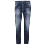 Middendonkerblauwe Denim Broek Dondup , Blue , Heren