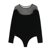 Stijlvolle body met lange mouwen Mugler , Black , Dames