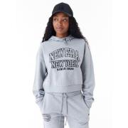 Crop Arch Wordmark Sweatshirt New Era , Gray , Dames