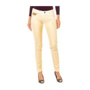 Glanzende Skinny Broek voor Vrouwen La Martina , Yellow , Dames