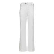 Witte Flared Leg Jeans Victoria Beckham , White , Dames