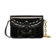 Heaven Laurel Schoudertas van lakleer MCM , Black , Dames