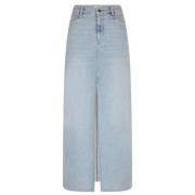 Elegante Denim Maxi Rok Dante 6 , Blue , Dames