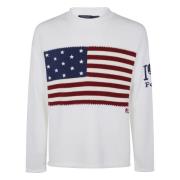 Lange Mouw Pullover Sweater Polo Ralph Lauren , White , Heren