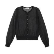 Tulle Cardigan Maliparmi , Black , Dames