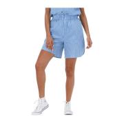 Alva High Waist Shorts Blauw Object , Blue , Dames