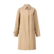 Elegante Trenchcoat met Moderne Details Sealup , Beige , Dames