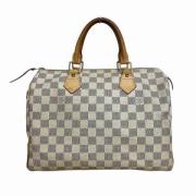 Pre-owned Canvas handbags Louis Vuitton Vintage , White , Dames