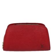 Pre-owned Leather clutches Louis Vuitton Vintage , Red , Dames