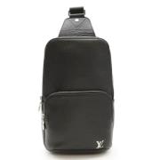 Pre-owned Leather crossbody-bags Louis Vuitton Vintage , Black , Heren