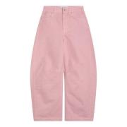 Baggy Loose Broek Loewe , Pink , Dames