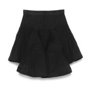 Twist Voile Rok Sacai , Black , Dames