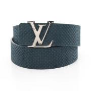 Pre-owned Leather belts Louis Vuitton Vintage , Green , Dames