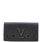 Pre-owned Leather wallets Louis Vuitton Vintage , Black , Dames