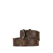 Pre-owned Canvas belts Louis Vuitton Vintage , Brown , Heren