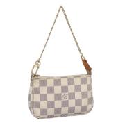 Pre-owned Canvas clutches Louis Vuitton Vintage , White , Dames