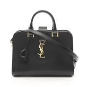 Pre-owned Leather handbags Yves Saint Laurent Vintage , Black , Dames