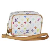 Pre-owned Canvas pouches Louis Vuitton Vintage , White , Dames