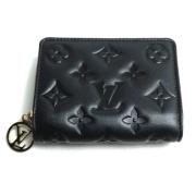 Pre-owned Leather wallets Louis Vuitton Vintage , Black , Dames