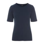 Rib Gebreide Blouse Donker Middernacht Bitte Kai Rand , Blue , Dames