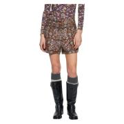 Bloemen gequilt print shorts Antik Batik , Brown , Dames