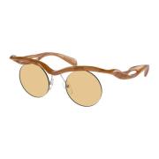 Stijlvolle zonnebril in cognac/lichtgeel Prada , Brown , Dames