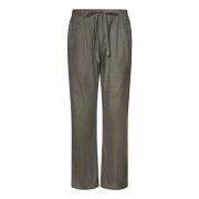 Bruine Gestreepte Broek met Elastische Tailleband Massimo Alba , Brown...