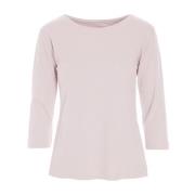 Lichtroze Ribblouse met ¾ Mouwen Bitte Kai Rand , Pink , Dames