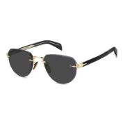 Goud Zwart/Donkergrijs Zonnebril Eyewear by David Beckham , Yellow , H...