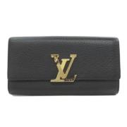 Pre-owned Leather wallets Louis Vuitton Vintage , Black , Dames