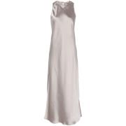 Elegante Crèmekleurige Jurk voor Vrouwen Herno , Gray , Dames