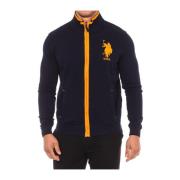 Hoodie met rits en geborduurd logo U.s. Polo Assn. , Blue , Heren