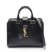 Pre-owned Leather handbags Yves Saint Laurent Vintage , Black , Dames