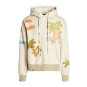 Wit Multicolor Sweatshirt Truien & Vesten Palm Angels , Multicolor , H...