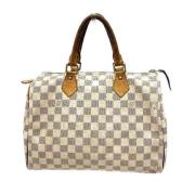 Pre-owned Canvas handbags Louis Vuitton Vintage , White , Dames