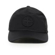 Zwarte trekkoordhoeden met gebogen rand Stone Island , Black , Heren