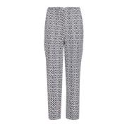 Eclipse Ikat Aop Hoge Taille Broek Ichi , Gray , Dames