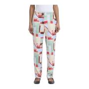 Hoge taille bedrukte broek Ichi , Multicolor , Dames