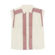 Korte Mouw Blouse Mafalda Maison Hotel , White , Dames