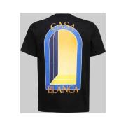 Stijlvol T-shirt Casablanca , Black , Heren