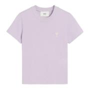 Lila Crew Neck T-shirt Ami Paris , Purple , Dames