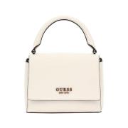 Elegante beige handtas met gouden details Guess , Beige , Dames