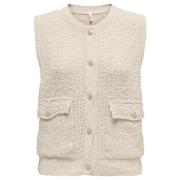 Celeste Gebreid Vest Only , Beige , Dames