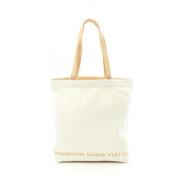 Pre-owned Canvas louis-vuitton-bags Louis Vuitton Vintage , White , Da...