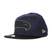 Seattle Seahawks Flat Brim Snapback Cap New Era , Blue , Heren